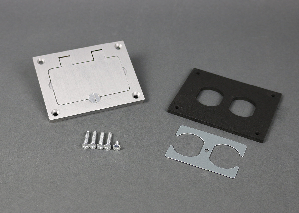 828DPGFITCAL - Wiremold - 828DPGFITCAL Rectangular Duplex Cover Plate in Aluminum