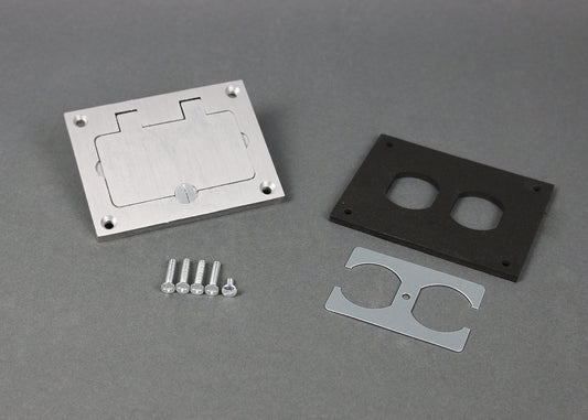 828DPGFITCAL - Wiremold - 828DPGFITCAL Rectangular Duplex Cover Plate in Aluminum