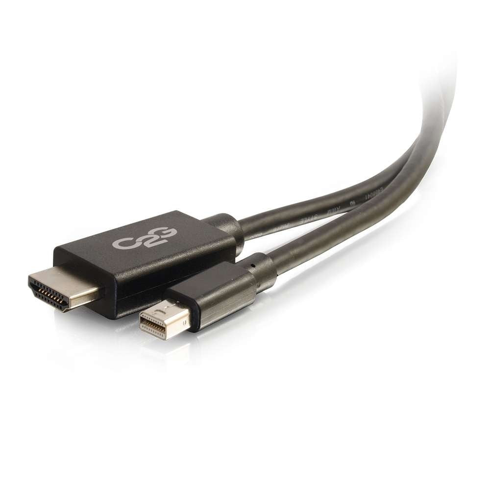 CG54420 - C2G - 3ft Mini DisplayPort Male to HDMI Male Adapter Cable Black
