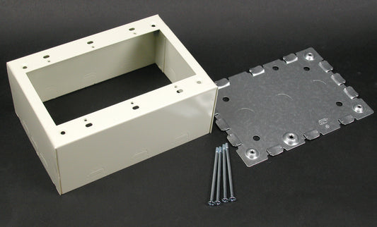 V5744-3 - Wiremold - V57443 Three Gang Extra Deep Switch and Receptacle Box Fitting in Ivory