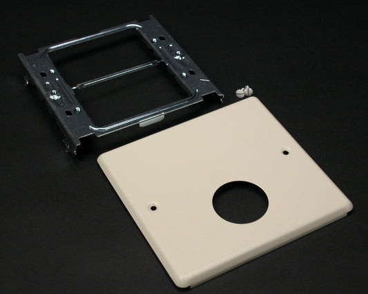 V4047AX - Wiremold - V4047AX 4047 Two Gang Cover Single Round Opening Fitting in Ivory