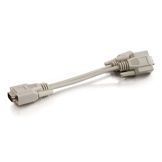 CG25246 - C2G - 18 Inch One HD15 VGA Male to Two HD15 VGA Female Y Cable
