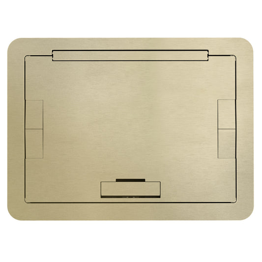 EFB6810BTSB - Wiremold - Evolution EFB6810 Flush Style Cover with Solid Lid in Satin Brass