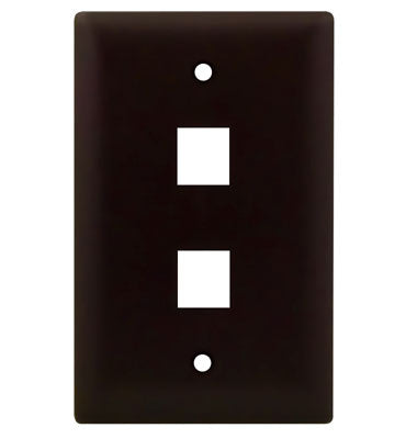WP3402BR - On-Q - 1Gang 2 Port Wall Plate in Brown