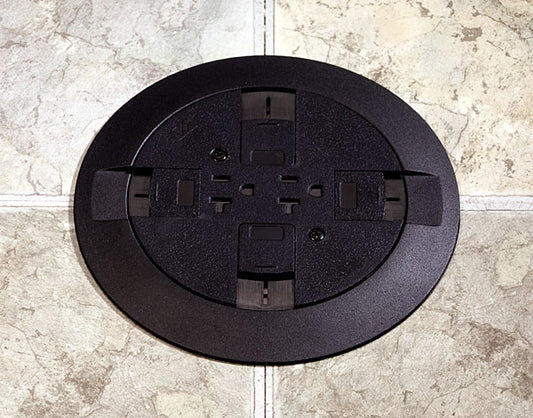 RC7ATCBK-LJB - Wiremold - RC7ATCBKLJB Flush PokeThru Assembly Flush Furniture Less Junction Box in Black