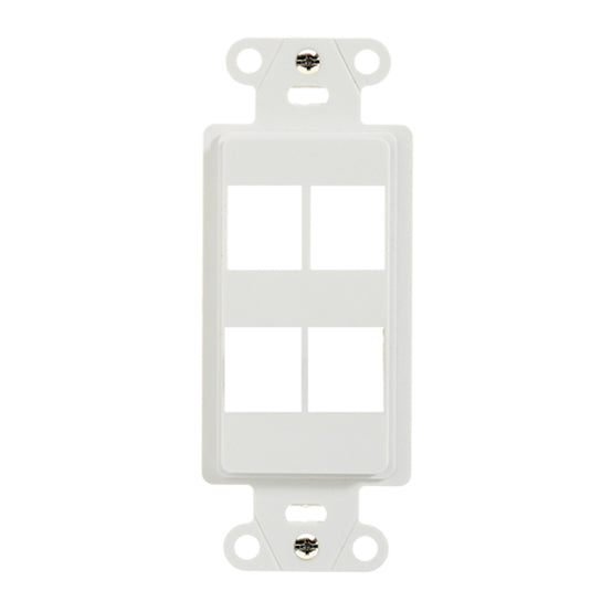 WP3414WH - On-Q - 4 Port Decorator Outlet Strap in White