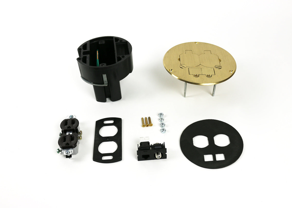 863DPCOM - Wiremold - 863DPCOM Dual Service Floor Box Kit