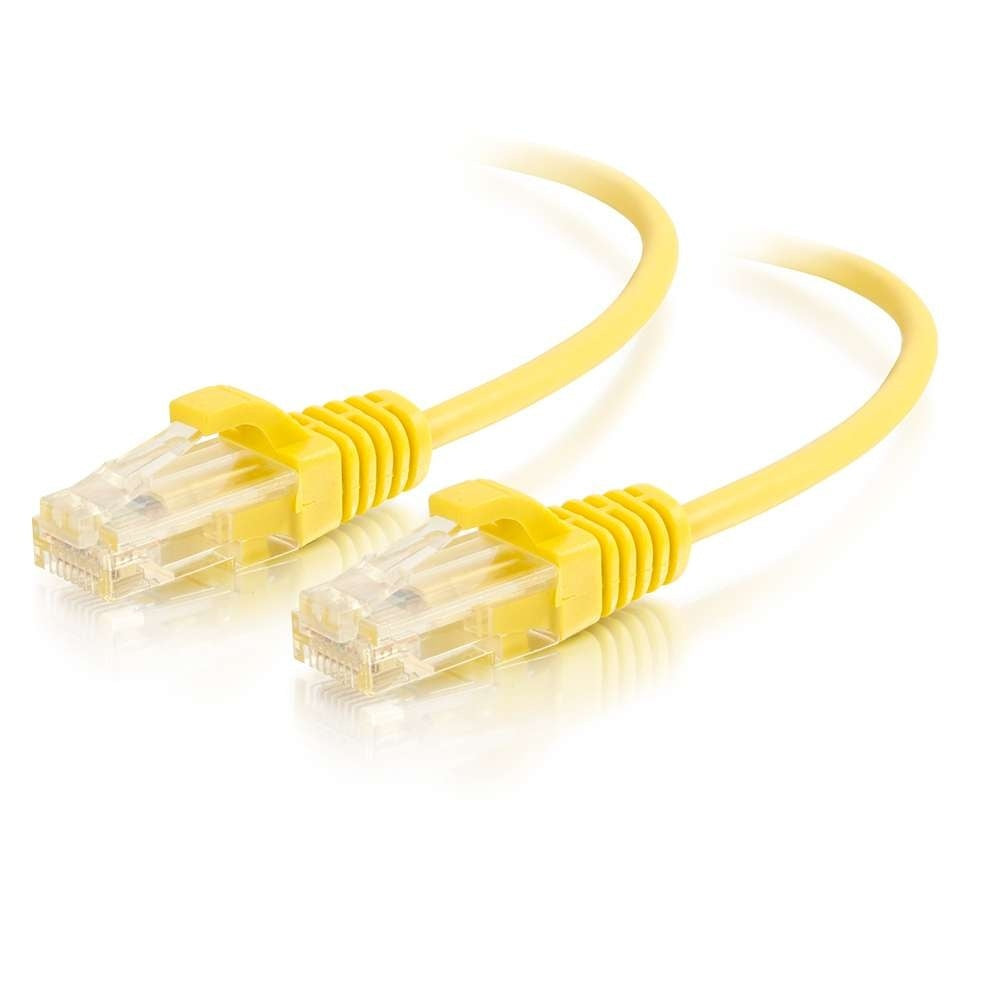 C2G02245 - C2G - 15ft (45.7m) Cat6 Snagless Unshielded UTP Slim Ethernet Network Patch Cable Yellow