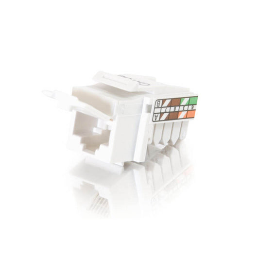CG35201 - C2G - 90 Cat5E RJ45 UTP Keystone Jack White