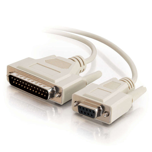 CG02518 - C2G - 6ft DB9 Female to DB25 Male Serial RS232 Modem Cable