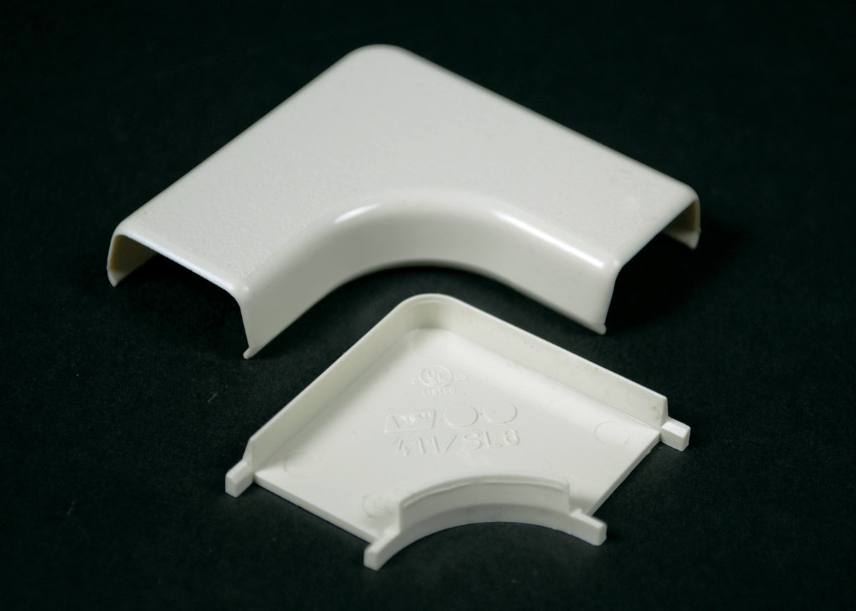 411-WH - Wiremold - 411WH 400 Flat Elbow Fitting in White