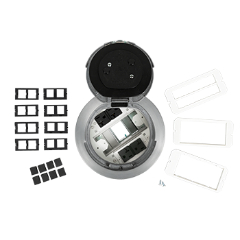 6AT2PAA - Wiremold - 6AT2PAA 6 inch Prewired Flush Style Assembly in Brushed Aluminum