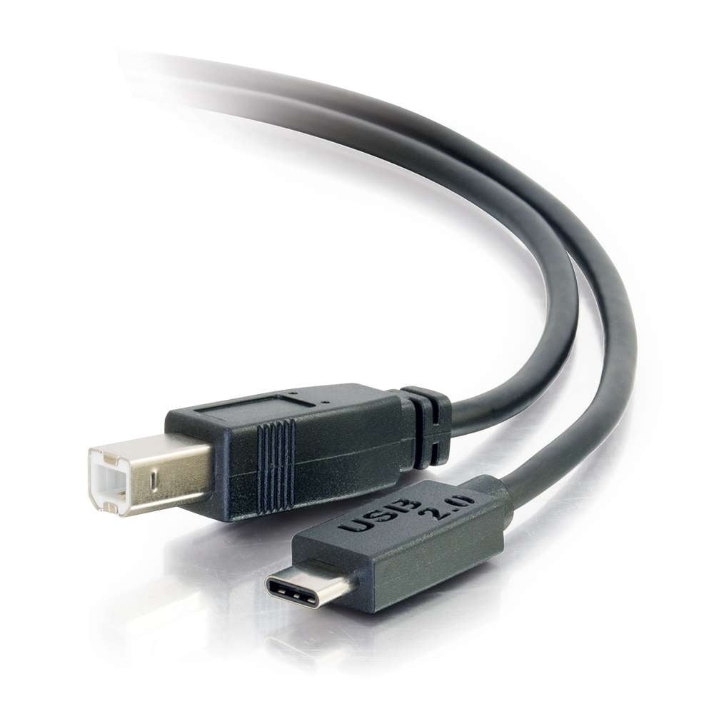CG28858 - C2G - 3ft USB 2.0 USB-C to USA-B Cable M/M Black