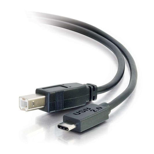 CG28858 - C2G - 3ft USB 2.0 USB-C to USA-B Cable M/M Black