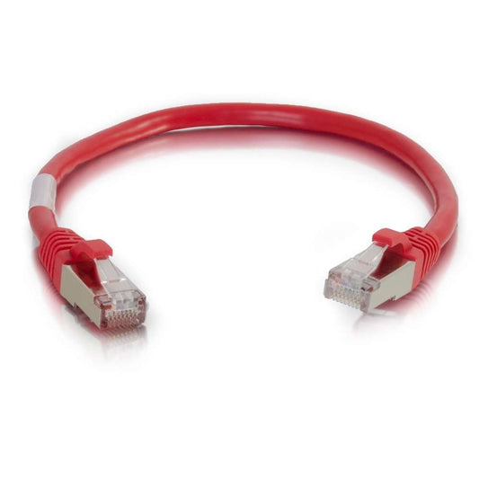 CG28708 - C2G - 100ft Cat5e Snagless Shielded STP Ethernet Network Patch Cable Red