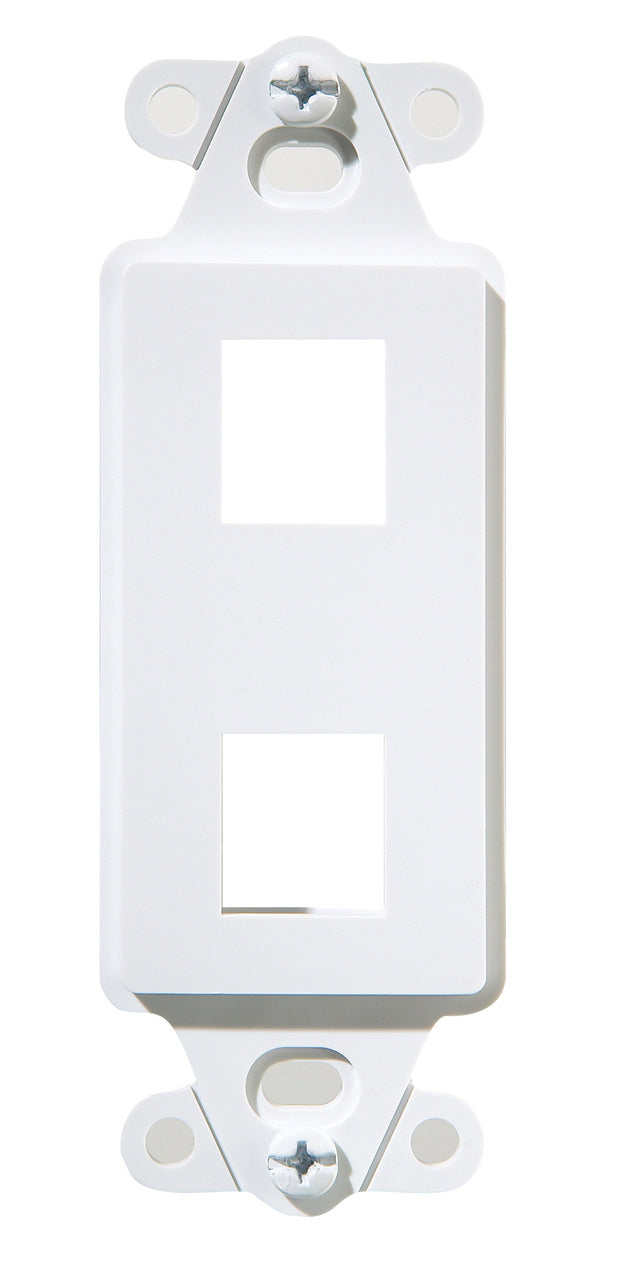WP3412WH - On-Q - 2 Port Decorator Outlet Strap in White