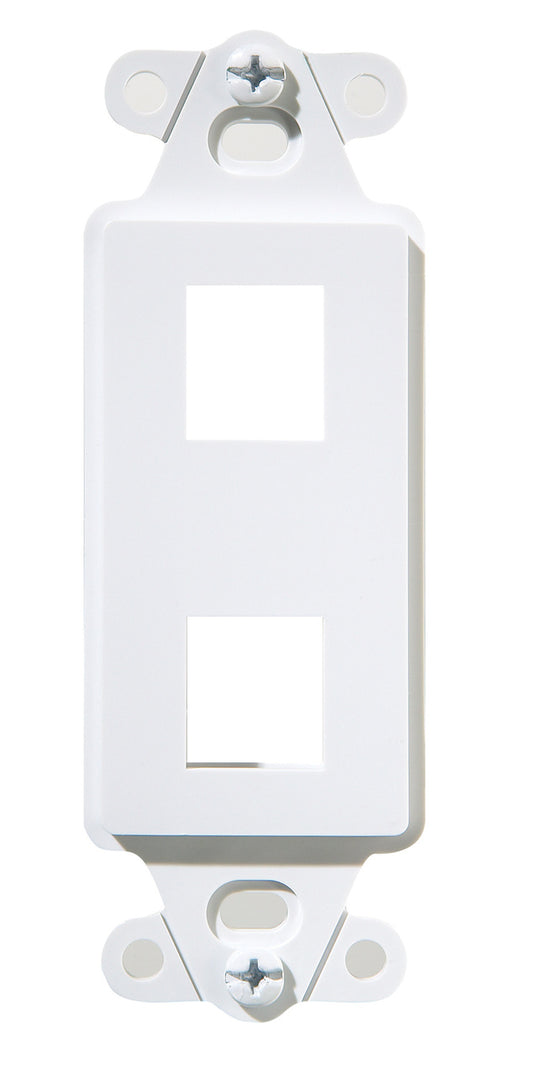 WP3412WH - On-Q - 2 Port Decorator Outlet Strap in White