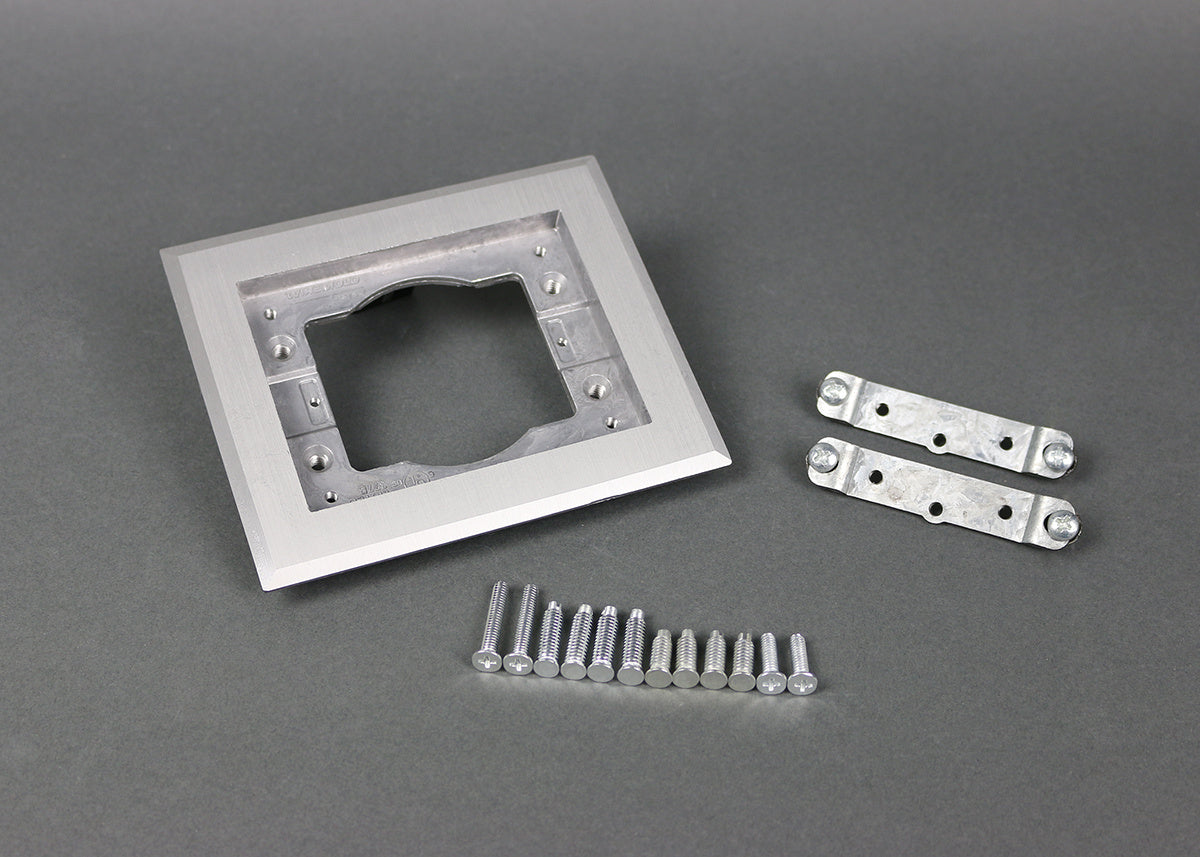 818TCAL - Wiremold - 818TCAL Omnibox One Gang Rectangular Aluminum Carpet and Tile Flange
