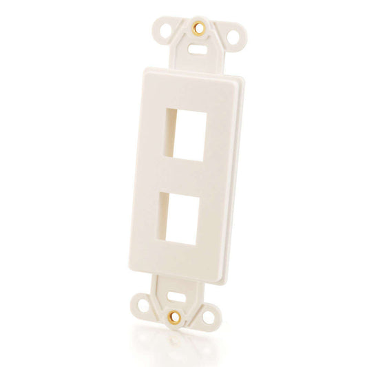 CG03721 - C2G - Two Port Keystone Wall Plate White