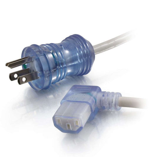 CG48042 - C2G - 2ft 16 AWG Hospital Grade Power Cord NEMA 515P to IEC320C13R Gray with Clear Connectors