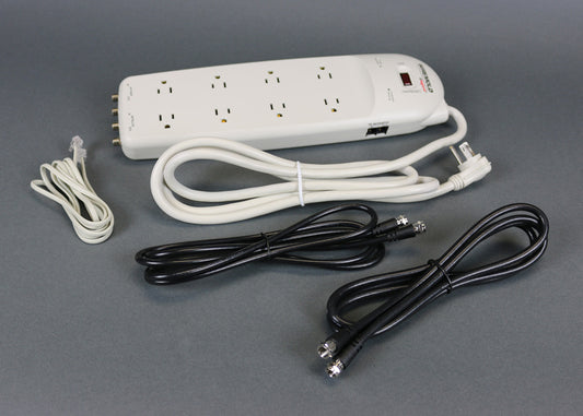 77002N - Wiremold - 77002N Basic Surge Protector Plus Phone and Fax Protection
