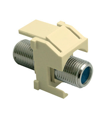 WP3481LA - On-Q - Recessed Nickel SelfTerminating FConnector Keystone Insert in Light Almond