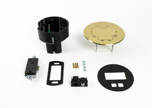 863DRGFICOM - Wiremold - 863DRGFICOM Dual Service Floor Box Kit