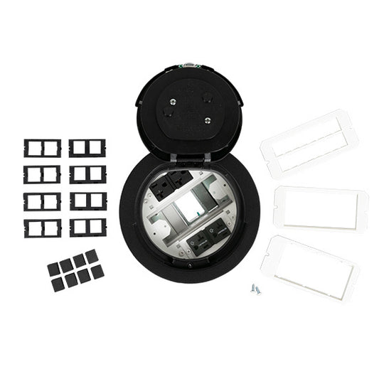 6AT2PCRBK - Wiremold - 6AT2PCRBK 6 inch Prewired Flush Black Assembly Marked Controlled Circuit