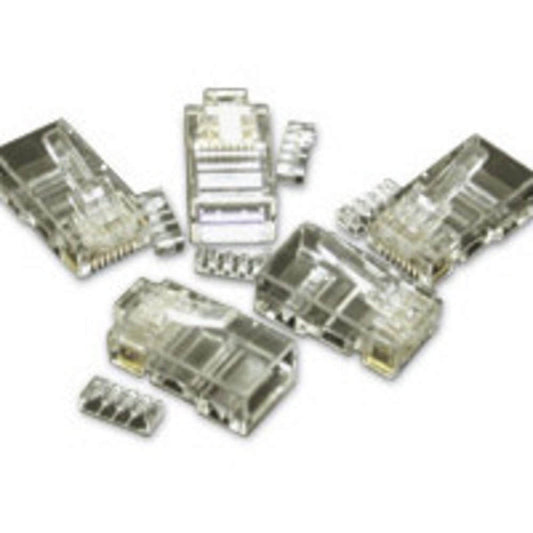 CG27574 - C2G - RJ45 Cat5e Modular Plug with Load Bar for Round SolidStranded Cable MultiPack 50 Pack