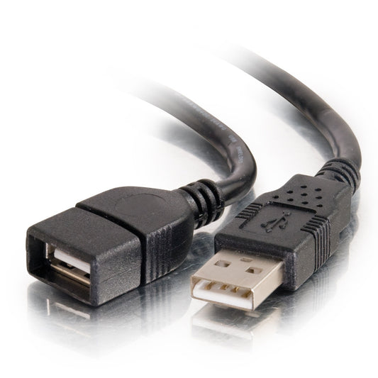 CG52107 - C2G - 2m USB 2.0 A Male to A Female Extension Cable Black 6.6ft