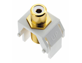 WP3461WH - On-Q - RCA to FConnector Keystone Insert in White