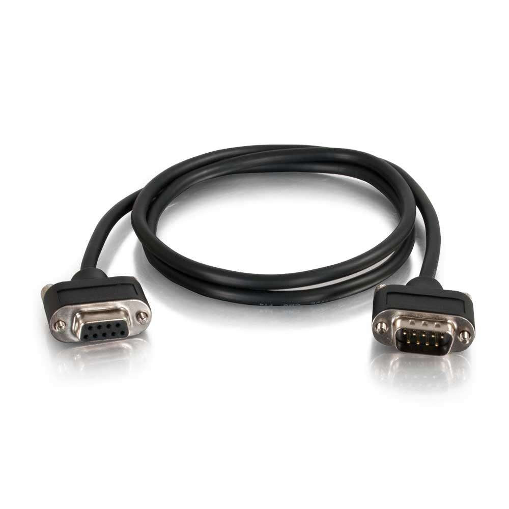CG52183 - C2G - 3ft Serial RS232 DB9 Null Modem Cable with Low Profile Connectors M/F InWall CMG-Rated