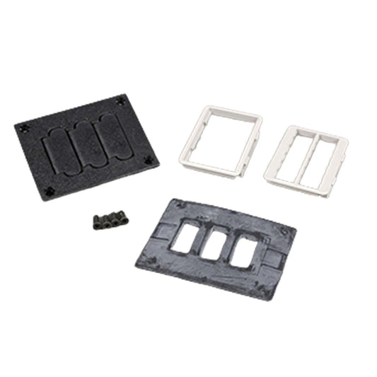 829PFLRT-BLK - Wiremold - 829PFLRTBLK Communications Cover Plate in Black
