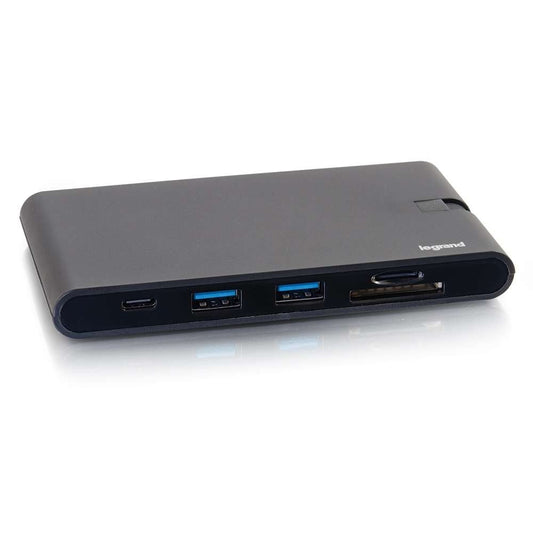 CG26916 - C2G - USB-C 9in1 Compact Dock with 4K HDMI VGA Ethernet USB SD Card Reader and Power Delivery