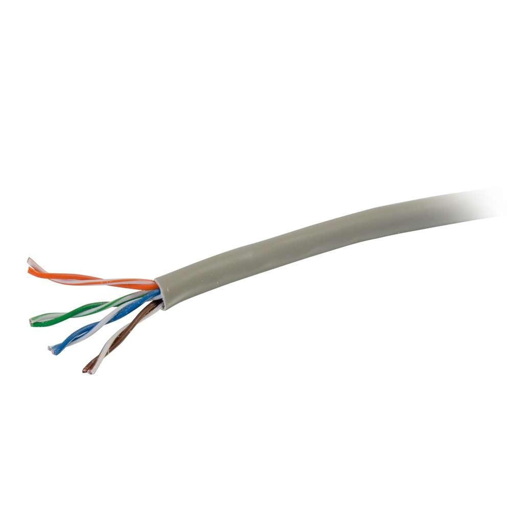 CG43406 - C2G - 1000ft Cat6 Bulk Unshielded UTP Ethernet Network Cable Stranded Conductors InWall CM-Rated Gray