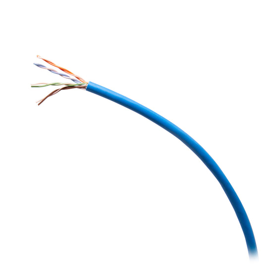 C2G56028 - C2G - 1000ft (304.8m) TAA Compliant Cat5e Bulk Unshielded UTP Ethernet Network Cable with Solid ConductorsRiser CMR-Rated Blue