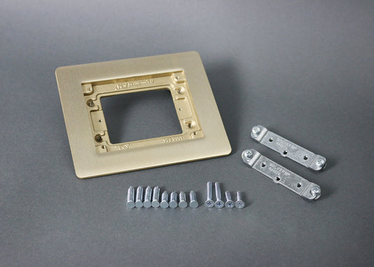 817B - Wiremold - 817B Omnibox One Gang Rectangular Brass Carpet and Tile Flange