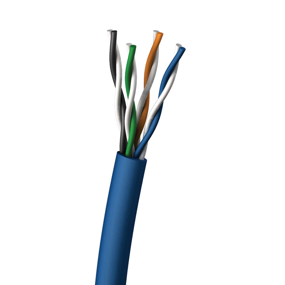 CG32388 - C2G - 1000ft Cat5e Bulk Shielded STP Ethernet Network Cable with Solid Conductors InWall CM-Rated Blue