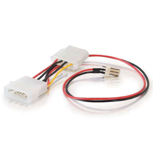 CG27078 - C2G - 6 Inch 3pin Fan to 4pin PassThrough Power Adapter Cable