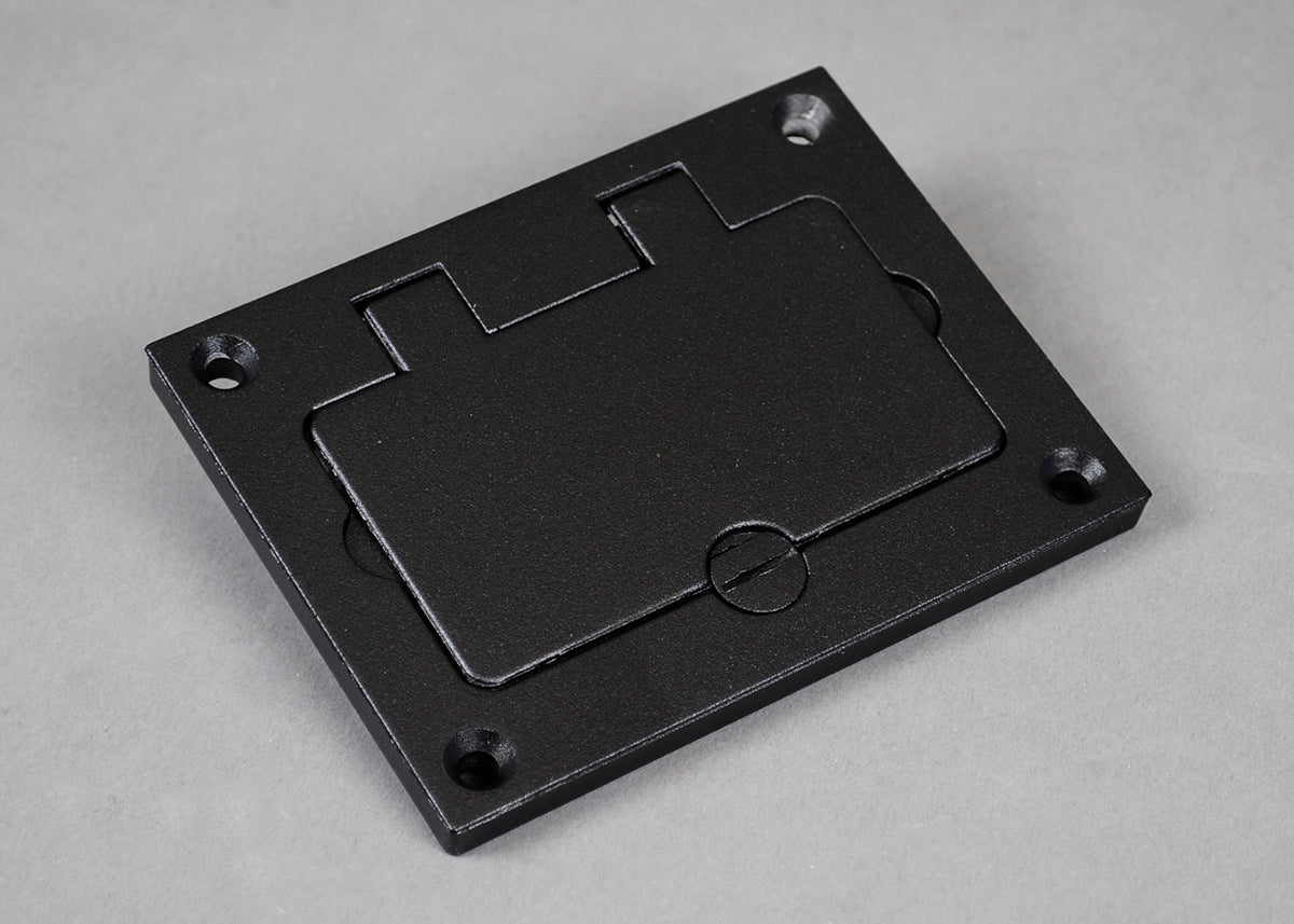 828GFITCAL-BK - Wiremold - 828GFITCALBK Omnibox Rectangular Black GFI Cover Plate