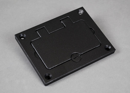 828GFITCAL-BK - Wiremold - 828GFITCALBK Omnibox Rectangular Black GFI Cover Plate