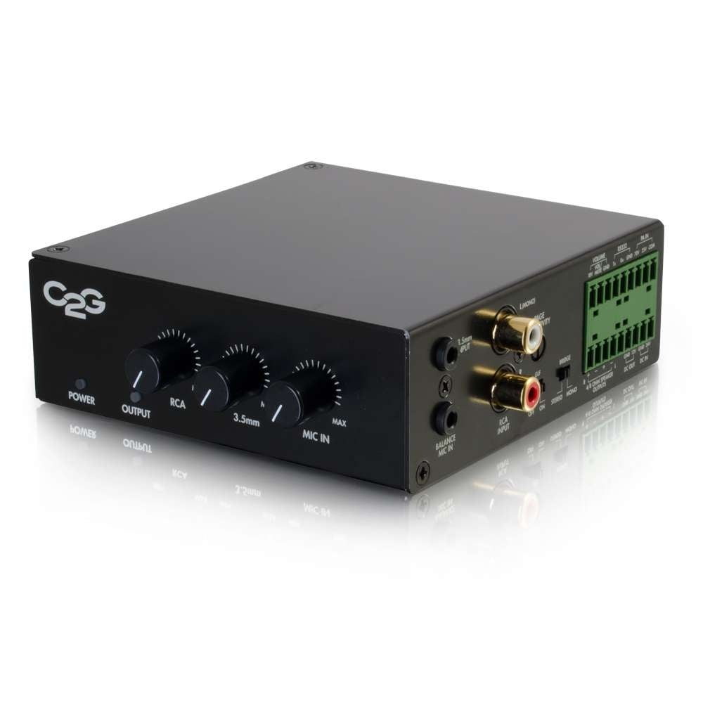 CG40880 - C2G - 8Ohm 50W Audio Amplifier Plenum Rated TAA Compliant
