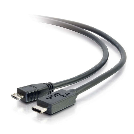 CG28851 - C2G - 6ft USB 2.0 USB-C to USB Micro-B Cable M/M Black