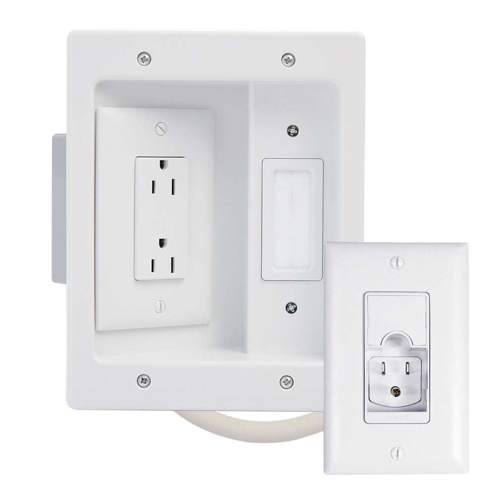 HT22U2WHR12 - On-Q - Long Range In Wall Pro Power and Cable Management Kit in White