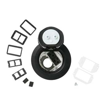 4ATP2RBK - Wiremold - 4ATP2RBK 4 inch Prewired Flush Syle Duplex in Black