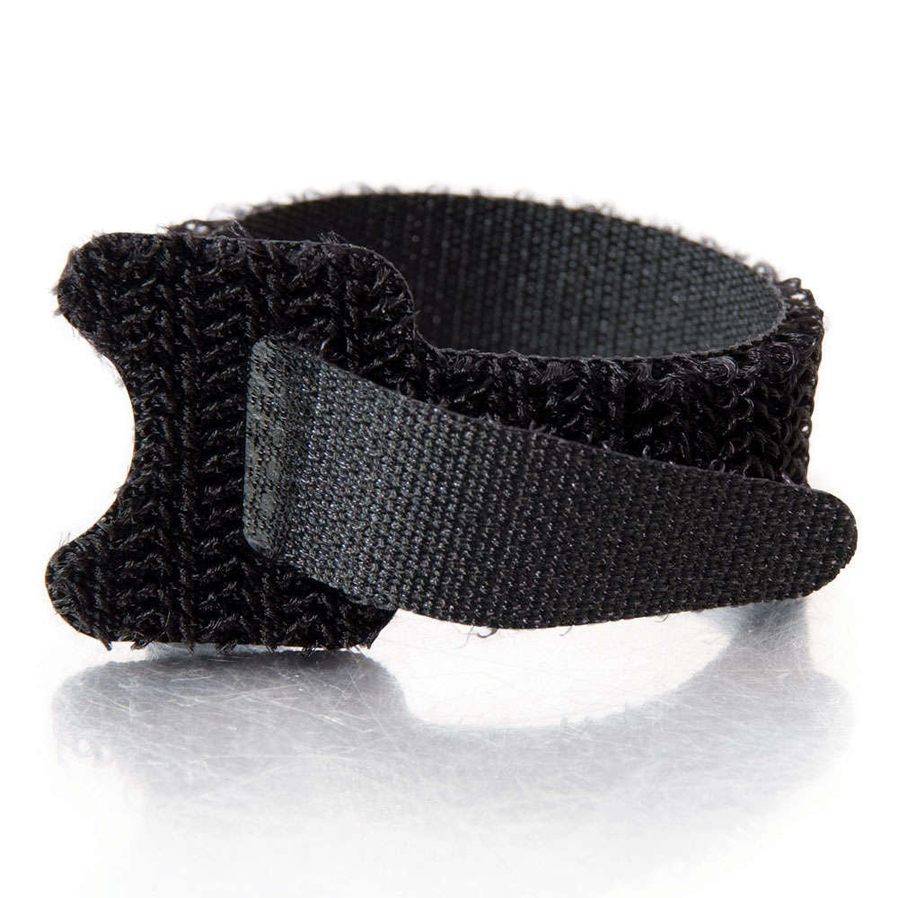 CG29858 - C2G - 6 Inch Hook and Loop Cable Management Wraps MultiPack 12 Pack Black