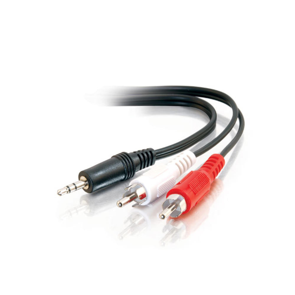 CG40423 - C2G - 6ft Value Series One 3.5mm Stereo Male to Two RCA Stereo Male Y Cable
