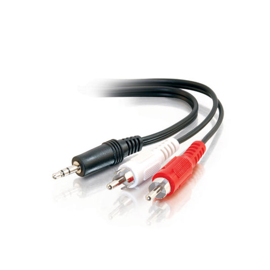 CG40423 - C2G - 6ft Value Series One 3.5mm Stereo Male to Two RCA Stereo Male Y Cable