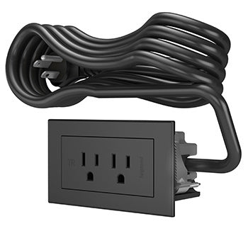 RD2RBK10 - Wiremold - RD2RBK10 radiant Furniture Power Center FPC 2OL Black 10 ft Cord