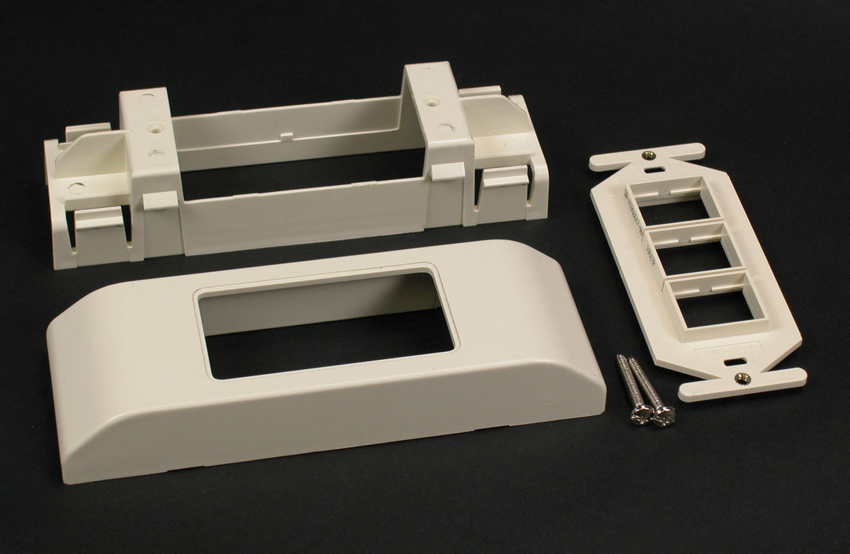 2407-3TJFW - Wiremold - 24073TJFW 2400 Device Bracket and Frame Fitting in Fog White